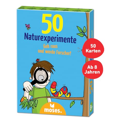 Moses MOS21079 50 Naturexperimente Geh raus und werde Forscher! | Kinderbeschäftigung | Kartenset