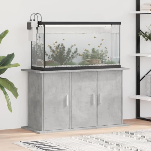 Vopese Aquariumständer Aquarienunterschrank Aquarium Tisch Möbel Aquarium Unterschrank Aquarienschrank Terrarium Schrank Betongrau 101x41x58 cm Holzwerkstoff