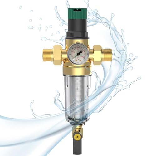 Druckminderer Wasser, 3/4 Zoll Wasserdruckminderer Mit Wasserdruckmesser und...