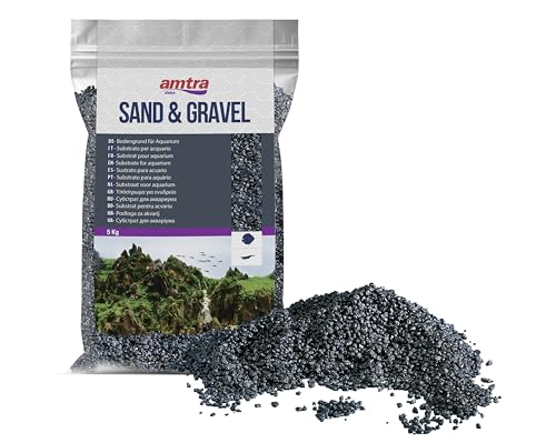 Amtra Black Ceramized Quartz – Feiner Quarz-Aquariumsand, für Süß- oder Salzwasser, 2–3 mm Körnung, Menge 5 kg