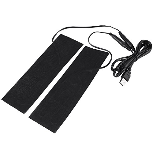 1 Paar Schwarz USB Kohlefaser Heizmatte 5 V USB Elektrische Heizelement Heizfolie Pads für Erwärmung Füße