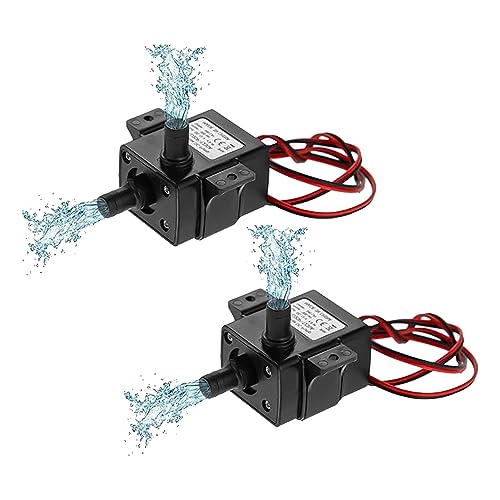 2pcs DC 12V 4.8 W Mini Brushless Submersible Pumpe Wasserpumpe Kreiselpumpe 240L/H Aquarium Garten Fall Fisch Behälter Wasser Brunnen Unterhaltung, Düsendurchmesser 8 mm für Pool Aquarium Fischtank