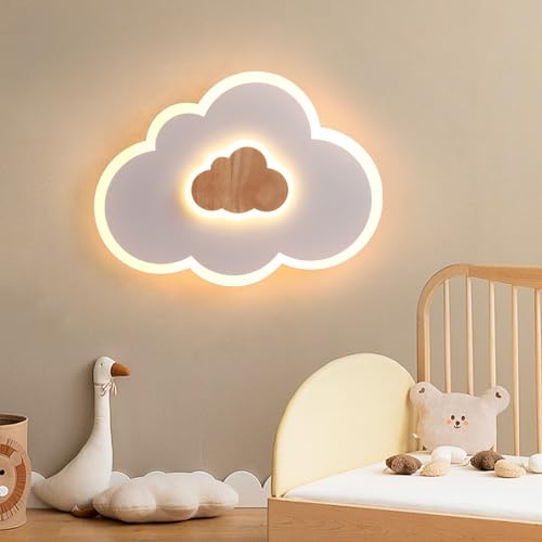FANLG LED Deckenlampe Wolken, 30CM Wandlampe kinder LED Deckenleuchte dimmbar mit Fernbedienung 3000-6000K, Wolkenlampe kinderlampe Deckenlampe für Kinderzimmer | Schlafzimmer | Wohnzimmer