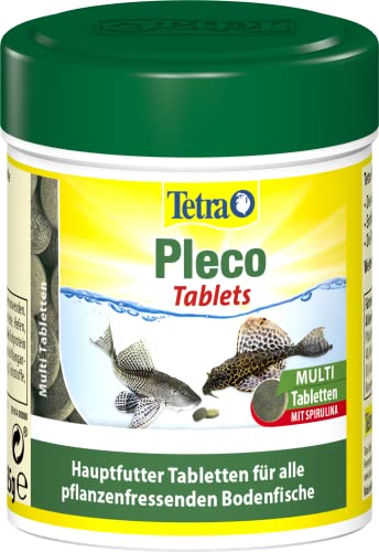 Tetra Pleco Tablets – Nährstoffreiches Fischfutter für alle pflanzenfressenden Bodenfische (z.B. Welse), 275 Tabletten