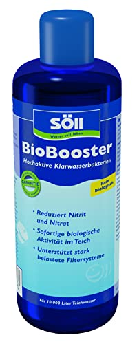 Söll 83698 BioBooster Teichbakterien für klares Wasser rein biologisch 500 ml - hochaktive Klarwasserbakterien reduzieren Nitrit Nitrat im Gartenteich Fischteich Schwimmteich Koiteich