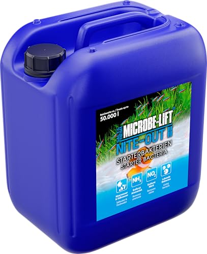 MICROBE-LIFT Nite-Out II - 5 L - Lebende Starterbakterien zur schnellen und sicheren Einrichtung von Meer- und Süßwasseraquarien, fördert die biologische Balance, 100% biologisch.