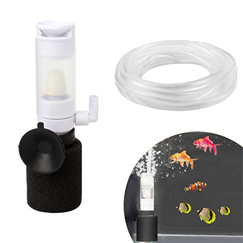 YUEYUAN Aquarium Pumpe Filter, Air Pumpe Filter, 2-in-1 Aquarium Luftfilter, Air Stone Filter mit Schlauch, Aquarium Luftpumpe Filter, Aquarium Innenfilter für Aquarien Fisch Tank Teiche