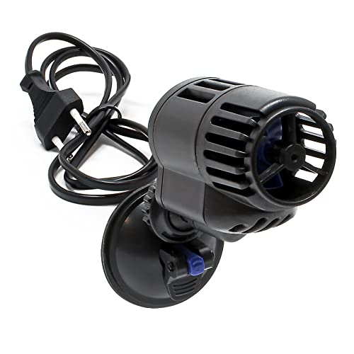 SunSun JVP-110A Strömungspumpe 2000 l/h 2,5 W Aquarium Pumpe mit 1 schwenkbaren Düse und Saugnapf zur einfachen Befestigung