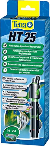 Tetra HT25 Heizer für 10-25 L Aquarien - leistungsstarker Aquarienheizer zur Abdeckung unterschiedlicher Leistungsstufen mit Temperatureinstellknopf