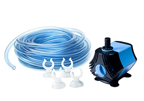 Q-Grow Easy Wasserwechsel für Aquarien mit leistungsstarker Pumpe, Aquarium Wasserwechsel Set inkl. 10 m Schlauch