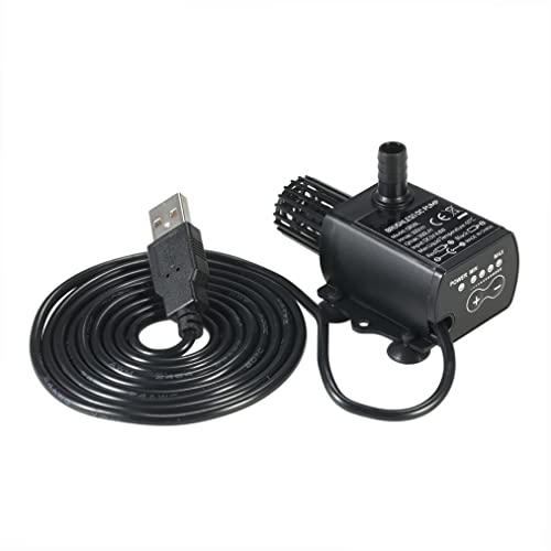 Irfora Ultra-leise Mini USB DC5V 4,8 Watt 300L / H Aufzug 300 cm Brushless Wasserpumpe Wasserdichte Tauch Brunnen mit Fluss Einstellung Funktion