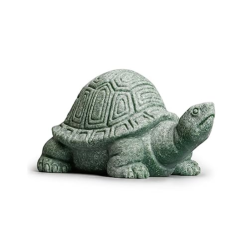 Heart Tong Teichdeko Miniteich Klein Schildkröte Deko | Stein Schildkröte Statue,Kleine Fische Aquarium Dekoration Aquarium Dekor,Landschaft deko 8,4cm