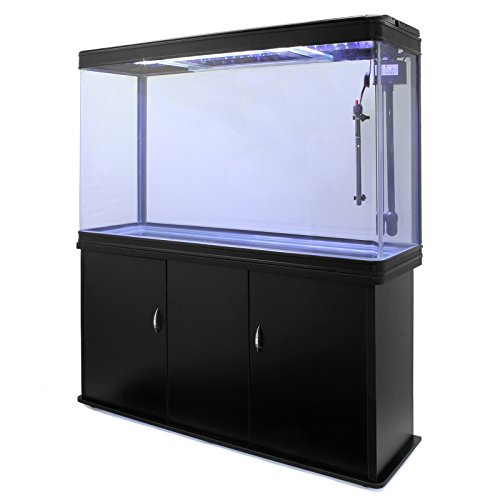 MonsterShop Aquarium Starter Komplettset Aquarium mit passendem Unterschrank Aquaristik Kies Aquarium-Hintergrund