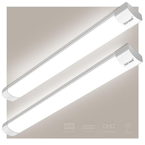 Airand 2 Stück Led Feuchtraumleuchte 150CM 45W 4500LM Led Röhre Garagenlampe Werkstattlampe IP66 Wasserfest Leuchte für Garage Keller Werkstatt Feuchtraum Bad Büro Warenhaus Keller Neutralweiß 4000K