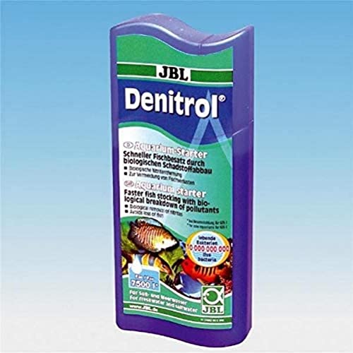 JBL Denitrol 2306200 Aquarium-Starter, Bakterienstarter, Für Süß- und Meerwasser-Aquarien, Neueinrichtung, Wasserwechsel, 250 ml