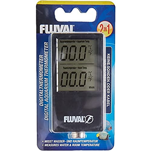 Fluval kabelloses 2 in 1 Digitalthermometer misst die Wasser- und Raumtemperatur