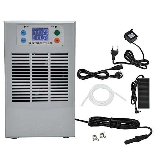 Elektronische Aquarium Wasserkühler Aquarium Digital Aquarium Kühlung Heizmaschine 35L 100W 100-240V Kalt- und Warmwassermaschine für Heiminstallationsgeräte(EU Plug)