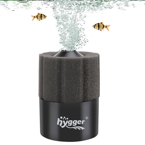 hygger Schwammfilter Aquarium,Aquarium Innenfilter, Tauchschaumfilter Fish Tank Filter mit Gefilterten Keramikkugeln für 5-91L Fry Betta Shrimp Tank (S)