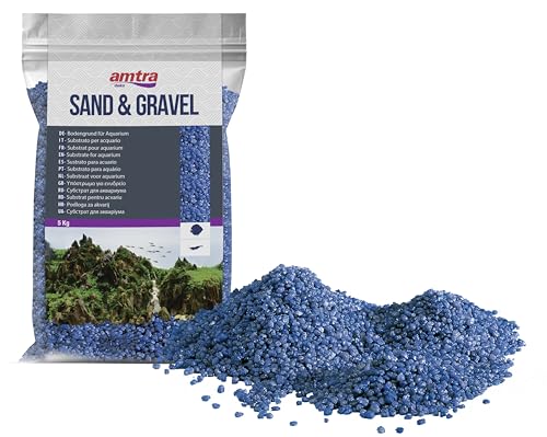 Amtra Blue Ceramized Quartz – Feiner Quarz-Aquariumsand, für Süß oder Salzwasser, 2–3 mm Körnung, Menge 5 kg