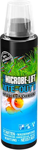 MICROBE-LIFT Nite-Out II - 236 ml - Lebende Starterbakterien zur schnellen und sicheren Einrichtung von Meer- und Süßwasseraquarien, fördert die biologische Balance, 100% biologisch