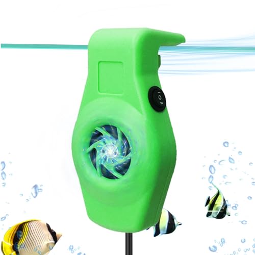 Aquarium-Wasserkühler-Ventilator, Aquarium-Kühler, einfache Installation, Wasserkühler, Kühlventilator, Aquarium-Essentiales, Anti-Verblassen mit Clip, Ventilator für Süßwasser, Salzwasser, Reptilien