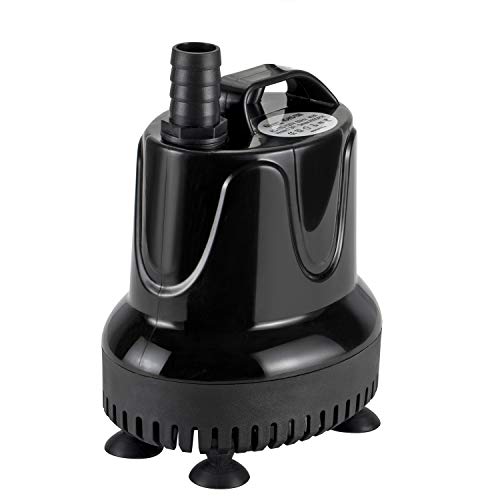 hygger Aquarium Tauchpumpe, 800L/H 18W Aquariumpumpe Widersteht Trockenes Brennen, Sehr Leise Wasserpumpe mit Keramik Achse, für Teiche, Aquarium, Garten, Brunnen, Teichpumpe mit 2 Düse