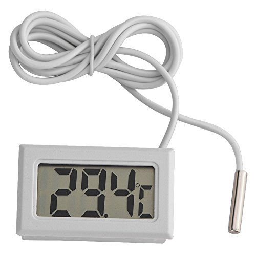 Wasserthermometer, Sondensensor Digitales LCD Thermometer für Aquarienfische und Reptilien wie Echsen und Schildkröten