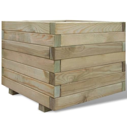 vidaXL Holz Hochbeet 50x50cm Pflanzkübel Blumenkasten Blumentopf Blumenkübel