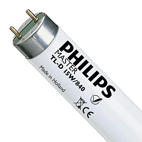 Leuchtstofflampe TL-D 15 Watt 840 - Philips, Weiss/Silber
