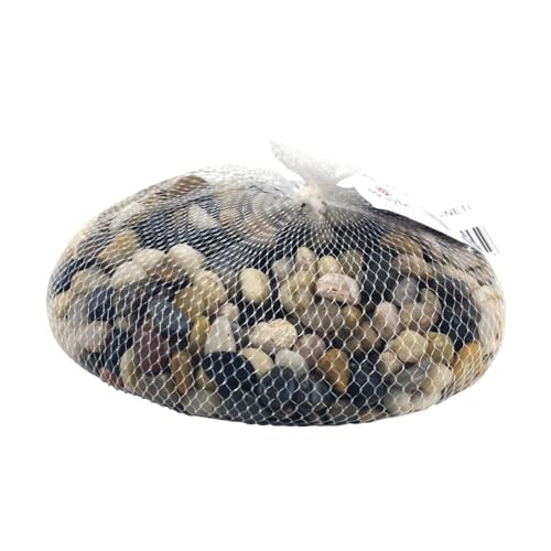 Rayher 8808104 Fluss-Kiesel, mittelbraun, Beutel 1 kg, natürliche Steine für schöne Dekorationen, Braun