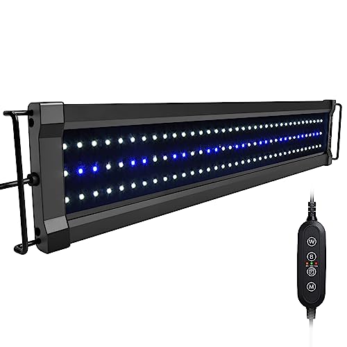 NICREW ClassicLED G2 Aquarium Beleuchtung, Steuerbar LED Lampe mit Mondlicht, IP67 Wasserdicht für Süßwasser-Aquarien, 60-80cm