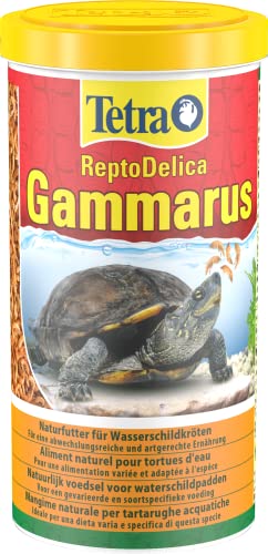 Tetra ReptoDelica Gammarus Schildkröten-Futter - Naturfutter aus ganzen Bachflohkrebsen, 1 L Dose