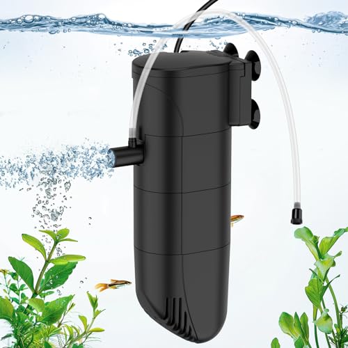 fishkeeper Aquarium Filter Aquarium innenfilter, 13w Durchfluss 700LPH Aquariem pumpe mit Filter, dreifach saubere Filterung für 250L Aquarium