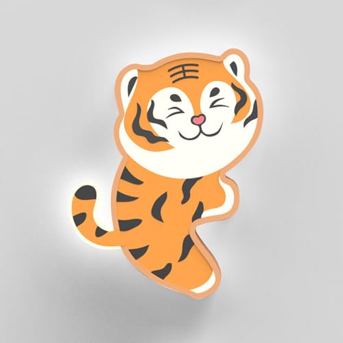 YFMYY 15 W Moderne LED-Wandleuchte, 3-Farbtemperatur-Wandbeleuchtungskörper, kreative Cartoon-Tiger-Wandleuchte, Innendekorations-Wandleuchte für Kinderzimmer, Schlafzimmer, Wohnzimmer, Flur