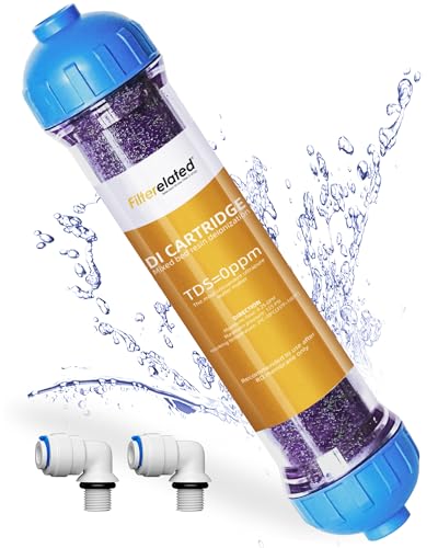 DI Harzfilter Aquarien osmoseanlage entionisierter Resinfilter Wasserfilter aquarium Mischbettharz Deionization Patrone austauschbare Filtermedien Farbumschlag reduzieren TDS