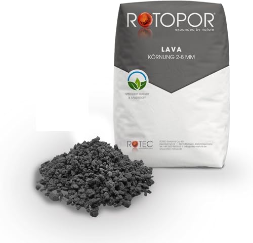 Rotopor Lava anthrazit Körnung 2-8 mm 20 Liter Sack