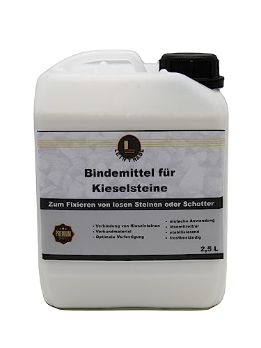 Kiesbinder/Kiesverfestiger (2,5L) Bindemittel zum Verbinden von Kieselsteinen oder Schotter aller Art in einem 2,5L Kanister.