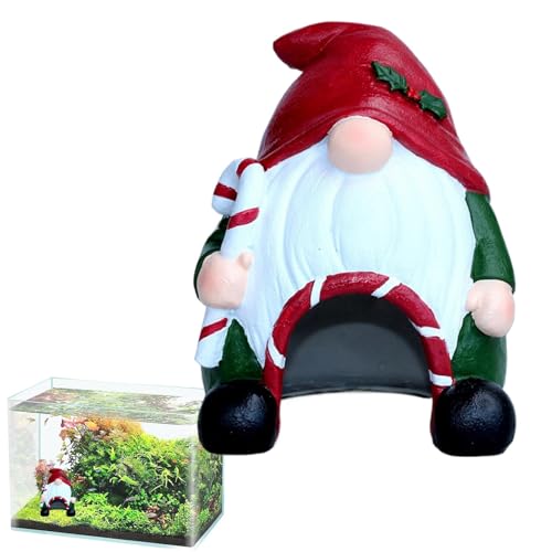 Weihnachten Aquarium Dekorationen Harz Cartoon Aquarium Dekoration für Weihnachten Dekorative Multifunktionale Fisch Tank Landschaftsbau mit Stabiler Basis für Aquarium