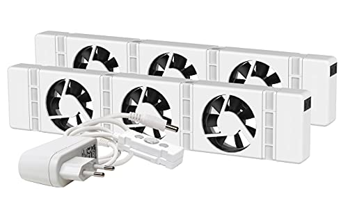 SpeedComfort Heizkörper Ventilator 2-Stück - Langlebiger Heizungsventilator für Unterheizungen und Heizkörper - zum Sparen von Energie und Heizkosten