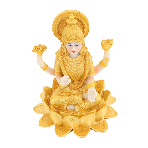 ABOOFAN Thailand Buddha Statue Büro Buddha Schmuck Buddha Segenstatue Meditation Buddha Statue Thailand Kultur Ornament Feng Shui Buddha Songzi Quanyin Statue Dekor Harz Golden