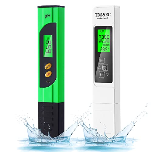 Aiseeok PH Messgerät, Digital TDS/EC Temperature Meter, Tragbar 4 in 1 Wasserqualität Tester mit LCD Hintergrundbeleuchtung, Ideal für Trinkwasser, Schwimmbad, Aquarium, Pool, Spa oder Labor