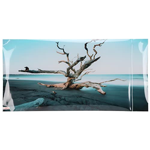 Qcwwy Aquarium-Hintergrundposter, 3D-PVC-Himmel, Verwelkter Baum, Hintergrund, Aquarium, Tapete, Aufkleber, Buntes Aquarium-Hintergrundbild für Aquarium-Dekorationen(91 * 50CM)