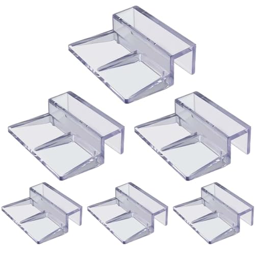 KGDUYC 6 Stück Glasabdeckungs Clips für Aquarien- Acryl Aquarium Glasabdeckung Halter Aquarium Abdeckung Halterung Unterstützung