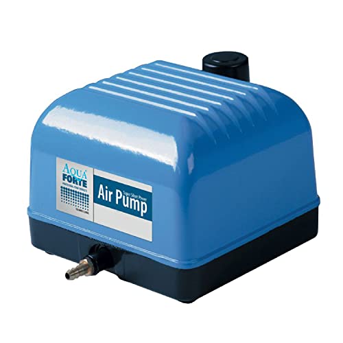 AquaForte Hi-Flow V-10 Luftpumpe, Aluminiumgehäuse, Leise und Leistungsstark, Leistung 10 Watt, Kapazität bei 1,2 Meter 4 Liter pro Minute, Maximaler Teichinhalt 6 m3, Nicht Verstellbar