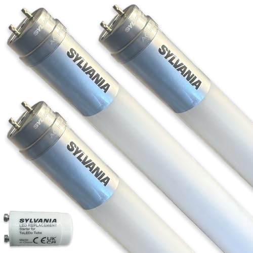 SYLVANIA LED T8 Röhre 90cm | 6500K Tageslichtweiß | Neonröhre Ersatz | 1700 Lumen | 11,3 Watt | Leuchtmittel mit Starter | 3er Pack