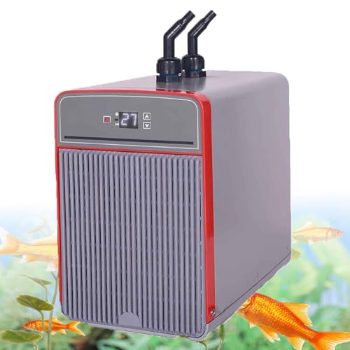 HYYKEJI 150-W-Aquariumkühler, 160-l-Hydrokulturkühler, mit abnehmbarem Lufteinlass- und Auslassnetz, schnelle Abkühlung, geräuscharm, für Axolotl-Korallenriffgarnelen-Süßwasser-Salzwasserpflanze