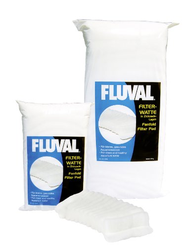Fluval Filterwatte, fein filterndes Medium für kristallklares, sauberes Wasser, für Aquarienfilter, für Meerwasser geeignet, 500g