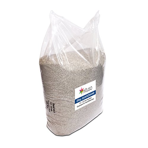 mituso Quarzsand, Filtersand, Aquariumsand, 1er Pack (1 x 25kg)