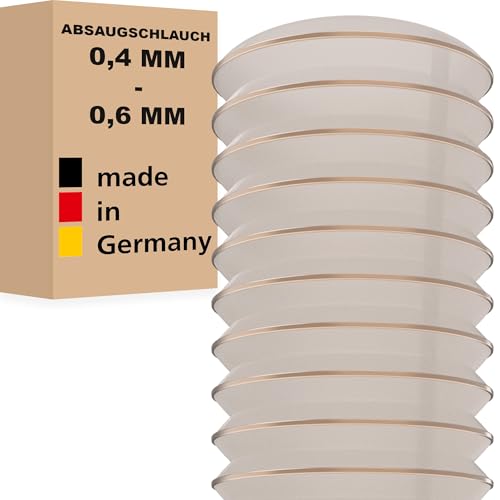 AWM Absaugschlauch PU transparent 0,4/0,6 mm Absauganlage Spiralschlauch schwer entflammbar Flexschlauch - Meterware (120 mm, Wandstärke: 0,4 mm)