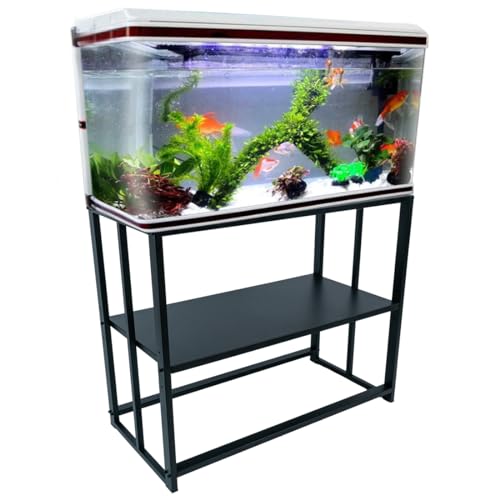 CStern Aquariumständer,Metall Aquarienschrank,Aquarium Unterschrank,Aquarium Tisch Mit Stauraum,unterschrank aquarium,92*74*46cm,Schwarz